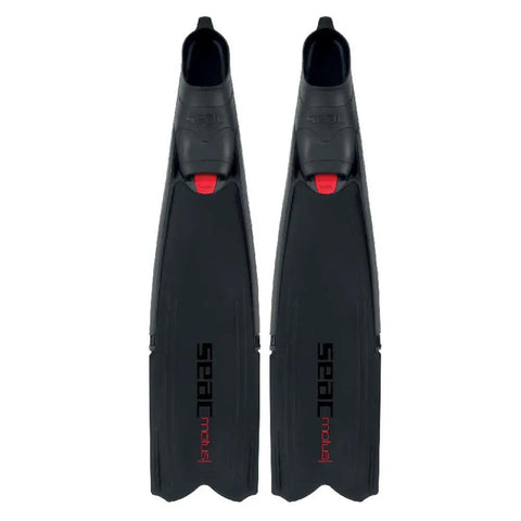 Motus Tris Freediving And Spearfishing Gear Set With Long Fins, One Mask, Jet Snorkel, And Shoulder Bag Ocean Ready Black Size 9.5 10