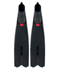 Black Motus long fins from Motus Tris Freediving And Spearfishing Kit With Motus Long Fins One Mask And Jet Snorkel Shoulder Bag Included Black Size 11 12 Pro Grade All In One Dive Set For Underwater Adventures