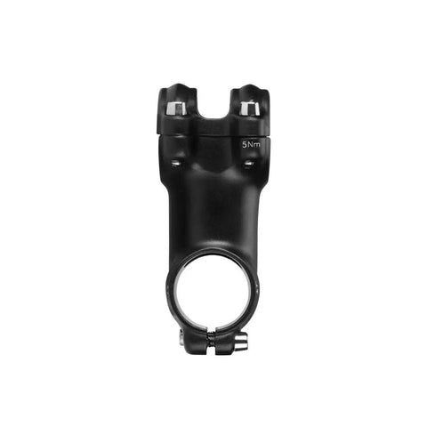 Lightweight 31.8mm Bike Stem 60mm With 7 Degree Angle, CNC Machined 6061 T6 Aluminum, front view showing clamp