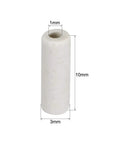 Ceramic insulation tube, white alumina porcelain; 1 mm bore, 3 mm outer diameter, 10 mm long for heating elements.