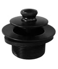 kousoer Bathtub Drain Plug Matte Black with Supplied Faceplate Screws top view of durable zinc material stopper
