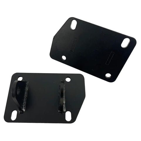 Top Shelf Badass Engine Swap Kit LS Motor Mount Set Frame Brackets Bushings For Chevy LS1 LS6 4 Bolt Pattern heavy duty black brackets
