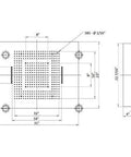 Technical drawing of 23 Inch Led Rainfall Shower Combo With Adjustable Handheld Sprayer And Heavy Duty Brass Plumbing.