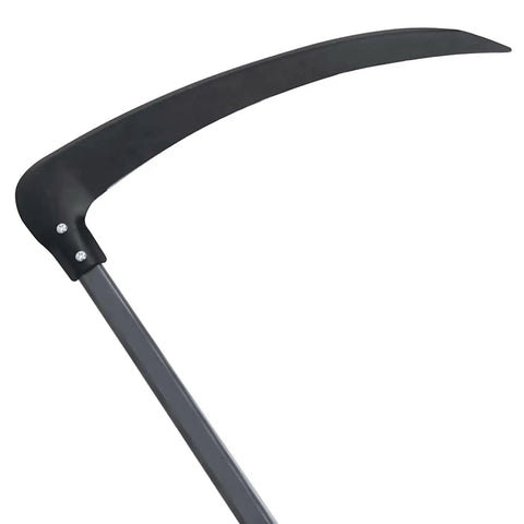 Curved Steel Scythe With Wooden Grips And Grinding Stone, A Versatile Garden Tool For Lawn Care, Weeding, And Crop Harvest, 145 Cm Long