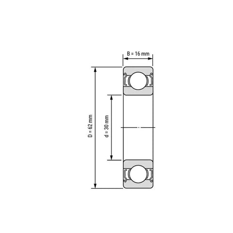 Cool 6206ZZ Deep Groove Ball Bearing For Electric Tools ABEC-3 Rated Precision With Grease Lubes Dual Shields Fits 30mm Shaft Fast Shipping dimensions 30x62x16mm.