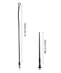 Waterproof Marine Radio Antenna Rubber Duck Dipole With Flexible Mast And 180 Degree Swivel Base 3.0mm Connector sizes shown