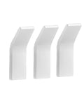 No Mess Punch Free Wall Mounted Robe Hooks Top Shelf Aluminum Towel Rack clean white hooks for coats and towels, easy installation