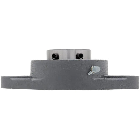 Two Pack Two Bolt Flange Mount Ball Bearing Unit With Cast Iron Housing FL210 UC210-31 front view with grease fitting visible
