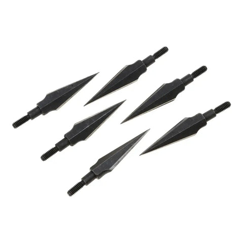 6 Pack Carbon Steel Archery Field Points 62mm 4mm Thread Arrow Tips For Target Practice And Hunting Rugged Pro Grade Rust Resistant