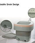 Pretty Slick Portable Mini Washing Machine Compact Folding Washer For Socks Underwear And Baby Clothes Super Lightweight with double drain design.