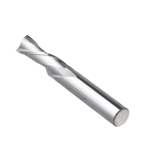 Solid Carbide Two Flute Spiral Down Cut Router Bit End Mill, 1pc, smooth finish for wood projects, ideal for CNC routing.