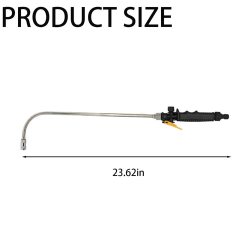 Stainless Steel Watering Wand Sprayer for Garden Hose, 23.62-inch length, lightweight, 90-degree reach, multiple spray patterns