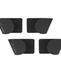 Wall Mounted Pot Lid Organizer Rack For Lids And Cutting Boards ABS Black Universal Lid Holder No Drill Perforation Free Design