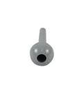 Universal Pop Up Drain Ball Rod Assembly For Bathroom Sinks With Three Ball Sizes And Two Cone Washers, front view of gray ball rod.