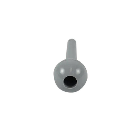 Universal Pop Up Drain Ball Rod Assembly For Bathroom Sinks With Three Ball Sizes And Two Cone Washers, front view of gray ball rod.