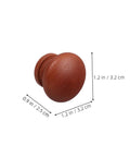 8 Pack Wood Dresser Knobs With Classic Brown Tone Provide Quick Cabinet And Drawer Handle Replacement To Instantly Liven Up Your Kitchen Or Bedroom With Effortless Setup And Timeless Vintage Vibes, 1.2 in diameter, 0.9 in height.