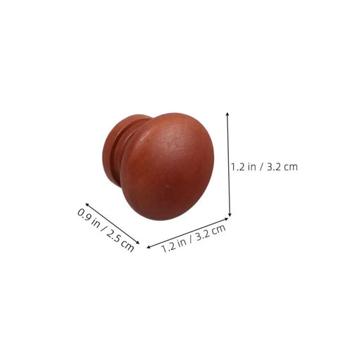 8 Pack Wood Dresser Knobs With Classic Brown Tone Provide Quick Cabinet And Drawer Handle Replacement To Instantly Liven Up Your Kitchen Or Bedroom With Effortless Setup And Timeless Vintage Vibes, 1.2 in diameter, 0.9 in height.