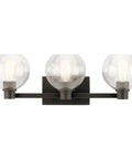 Harmony 24.5 Inch Three Light Vanity Light With Clear Glass Shades In Olde Bronze Finish for bathroom vanity lighting
