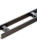 32 Inch Two Sided Stainless Steel Modern Entry Door Handles Matte Black Painted Finish External Internal Pull Push Bar Rectangle Flat Bar