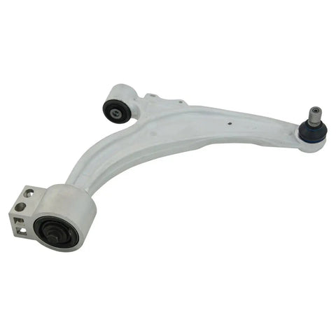 White lower control arm from Heavy Duty 6 Piece Suspension And Steering Repair Kit For 2012 2017 Buick Verano.