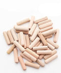 48 Pcs Wood Dowel Pins 8 Mm By 30 Mm And 0.3125 Inch By 1.18 Inch Fluted Beveled Ends Dowels For Shelf Support And Woodworking Projects