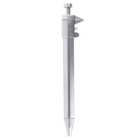 Accuracy Calipers Pen with Double Scale for Easy Measurement in silver color, ideal for precise measurements and lightweight use.
