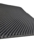 High Density Egg Crate Foam Acoustic Sound Panels For Upright Piano And Home Office Noise Insulation Wall Pads showing textured black foam.