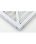 Corner of 20x25x1 Pleated Air Filter With Wire Backed Construction MERV 8 Synthetic Media Paperboard Frame 300 FPM 1050 CFM