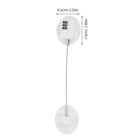 Kid Proof Fridge And Cabinet Lock With Password Protection, White Plastic Babyproof Lock for Kitchen Cabinets, cable design