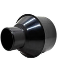Side view of 4 Inch To 2 Inch Dust Collection Reducer For Woodworking Shop Fits 4 Inch Hose To 2 Inch Ports Tapered ABS Connector