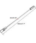5 Pack 6 Inch Flexible Fish Tape Replacement Leader With 4mm Steel Wire Cable, 180mm length for wire pulling.