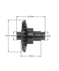 Beefed Up Bevel Gear Set 30/8T for 1/10 Scale RC Crawlers with measurements, hardened steel gear for Axial SCX10 II AR44 AR45 Capra