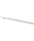 18 Inch Bottom Mount Drawer Slide Featuring Self Closing Action And White Epoxy Finish shown in white steel construction.