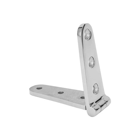 Tough As Nails Heavy Duty Stainless Steel 300 Degree Rotating Cabinet Hinge for yacht doors and drawers 28x152mm marine grade butt hinge close-up.