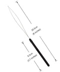 Pro Grade Hair Extension Loop Needle Threader Set With 10 Black Pulling Hooks And Bead Tools For Easy Weaving And Securing Hair Extensions Durable Plastic Handles Quick No Fuss DIY Salon Quality Tool Kit, 20.3cm loop needle