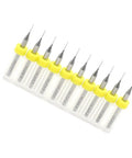 Ultra Sharp Carbide PCB Drill Bits Kit with 0.3mm and 0.35mm micro twist drills for CNC router and metalworking, set of 10.