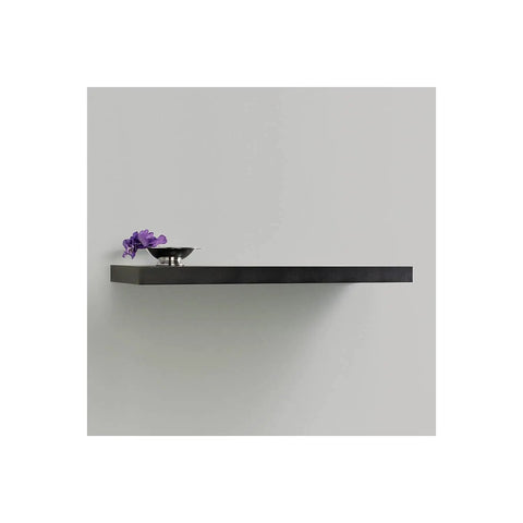 Sturdy Floating Wall Shelf With Hidden Brackets Deep Espresso MDF Wood For Living Room And Bedroom Easy Install And Remove