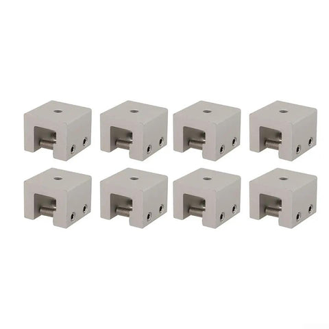 Heavy Duty Aluminum Standing Seam Clamps Kit For Solar Panel Mounting With Rust Proof Stainless Steel Hardware, 8 aluminum clamps.