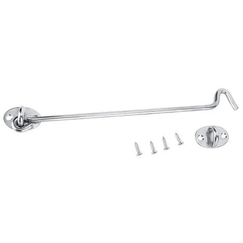 Lecheer 3PCS 10in Cabin Privacy Hook Eye Latch Lock Stainless Steel Solid Gate Hooks Hasp for Window with screws.