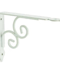 Heavy Duty Cast Iron Shelf Bracket Wall Mount Storage Support Decorative Corner Tripod White Painted DIY Bracket side view