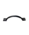 6 Inch Rustic Gate Handle Pulls Vintage Style Barn Door Hardware With Screws Black, curved design, heavy-duty iron handle