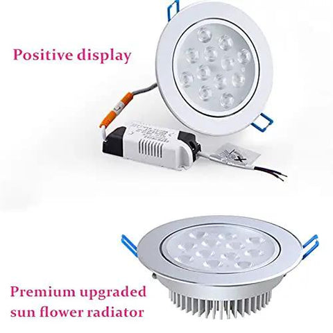 DWLANMLHYA LED Recessed Ceiling Lights 3W 6W 10W 14W 18W COB Spot showing premium sunflower radiator and positive display.