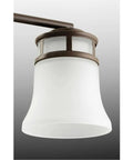 Coastal Five Light Chandelier With Etched Glass Shades In Antique Bronze Modern Gas Light Look Pendant Light close-up of a shade