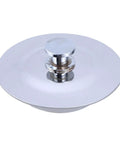 Bathtub Stopper Flat Cover for 40-45mm Drains, Stainless Steel, flat round design for easy sealing of bathtub drains.