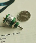 Compact Contactless Hall Effect 360 Degree Angle Sensor Encoder With 3mm Shaft And 15mm Outer Diameter, 5V DC Supply, shown on spec sheet