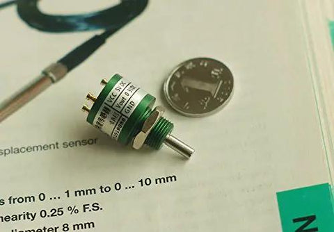 Compact Contactless Hall Effect 360 Degree Angle Sensor Encoder With 3mm Shaft And 15mm Outer Diameter, 5V DC Supply, shown on spec sheet