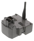 WR08X22874 Refrigerator Overload Relay Kit and Heavy Duty Compressor Starter side view, grey housing for easy appliance fixes.