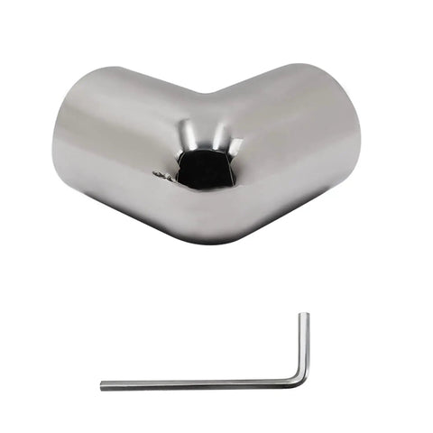 Two Way 90 Degree Boat Elbow Fitting For 1 Inch Tubing Heavy Duty 316 Marine Stainless Steel with L Shaped Hex Key