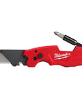 Fastback Compact Folding Knife Set Two Pack Red And Black Six In One Folding Utility Knives Workhorse With Blade Metal Body