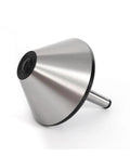 Side view of Bull Nose Live Center MT2 Morse Taper for lathe, 4.66 inch diameter, 120mm, 75 degree angle, heavy duty machining accessory